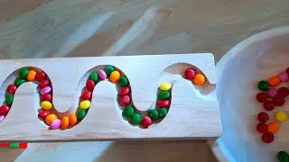 ASMR Wave Track Candies Hazelnuts Beads Wooden Marble Reverse Alternative Marble Run