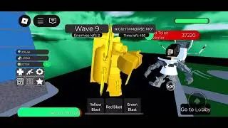 roblox super toilet brawl nightmare mode wave 8, 9, and 10 solo