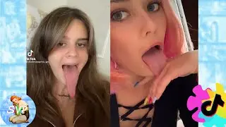 TikTok || Long tongue challenge👅