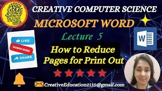 5. Reduce the Number of Pages for Printout in MS Word