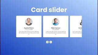 Card slider using React.js and Tailwind CSS.