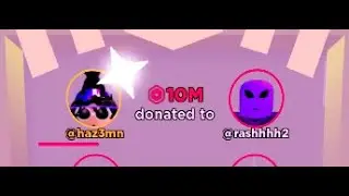 i witnessed new 10m donation effect and 1m at the same time! Roblox pls donate