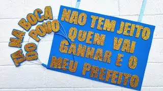 Tiara e plaquinha eleição 2024