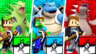 One Color POKEMON Lucky Block RACE in Minecraft