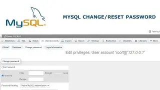How to change or reset mysql root password