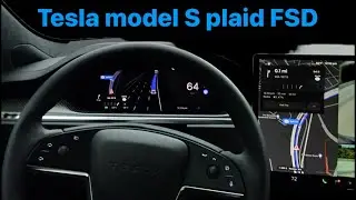 Tesla Model S Plaid Full Self-Driving Commute Home