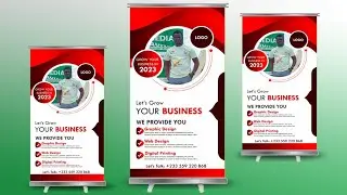 How To Design a Pull Up Banner in Photoshop CC | Photoshop Tutorials