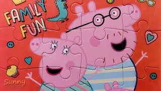 Семья Свинки Пеппы - Собираем пазл для детей Peppa Pig | Sunny Yellow