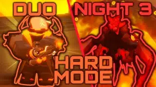 Duo NIGHT 3 HARD Mode TRIUMPH | TOWER DEFENSE SIMULATOR | ROBLOX