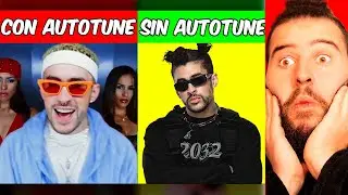 Canciones CON AUTOTUNE vs SIN AUTOTUNE | Versión Latina e Inglesa #3