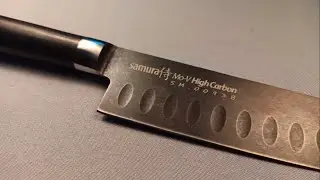 Обзор ножа Сантоку малый Samura Mo-V Stonewash