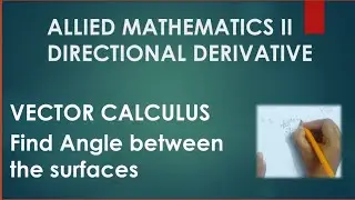 Vector calculus find the angle between the surfaces
