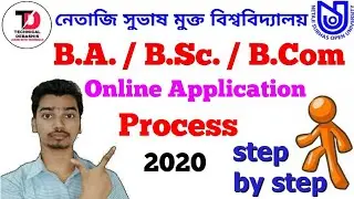 NSOU Admission Process 2020 BA / B.Sc / B.Com Admission 2020 || BDP Admission 2020 || NSOU Admission