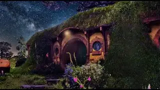 Hobbiton Lord of the Rings Ambience ASMR | Night in The Shire
