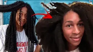 COMO O CABELO REALMENTE FICA DEPOIS DE TIRAR AS TRANÇAS