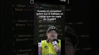 Cuando te copias un código de ChatGPT y tu compañero quiere que se lo expliques