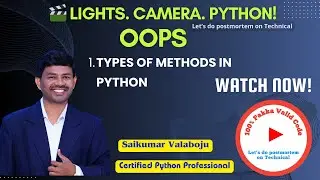 9.Types of Methods in Python | Instance, Class, Static, and More Explained