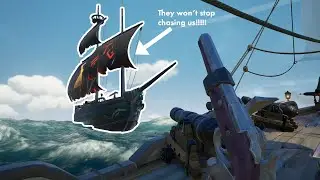 PEOPLE KEEP CHASING US!!! | Sea of Thieves
