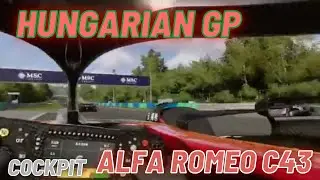 F1 23 Gameplay | Alfa Romeo C43 Zhou Guanyu's Cockpit Cam Hungarian Grand Prix