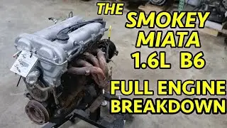90-93 Mazda Miata Mx5 1.6L B6-DOHC 192K Mile Complete Engine Teardown