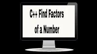 How to find Factors of a number| by using For loop