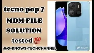 tecno pop 7 BF6 MDM lock solution fix 💯 with pandora box