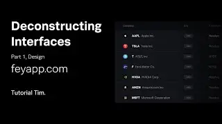 Deconstructing Interfaces: feyapp.com (Part 1, Design)