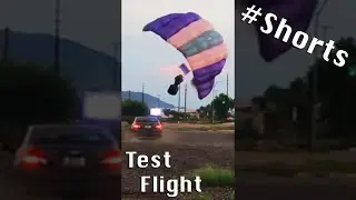 Dummy Takes Flight After Being Pulled Behind A Car Attached To A Parachute #Shorts