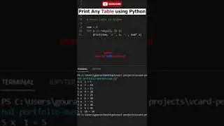 Print Any Table Using Python #programming #coding #python #codinghacks