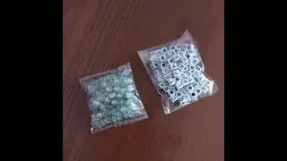 Шарми з англійськими буквами для браслетів. Розпаковка посилки з AliExpress.