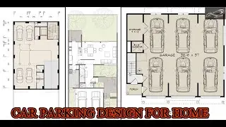 Plan of Stilt Car parking ideas for home outside car parking for villas / apartments design | I.A.S.