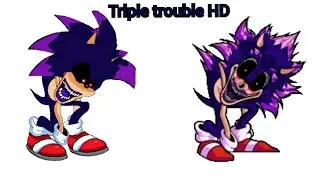 делаем Соника.exe из Friday night funkin в стиле HD triple trouble