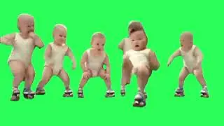 Baby dance on green screen no copyright