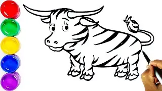 Draw a Bull || #साँडे #साँड़ #ষাঁড়