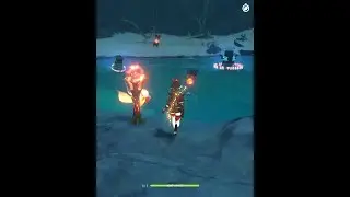 Lighting the torch with Warming Seelie at Dragonspine - Genshin Impact