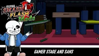 SSF2 mod showcasing-Gamer stage and Sans