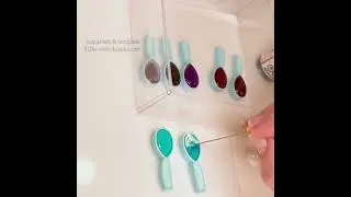 Resin Jewelry + Crafts- Aquamarine Birthstone Color Match SHORT #resin #resincrafts #earrings #craft