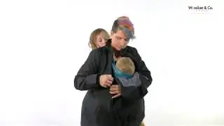 Tandem babywearing tutorial with the WALLABY coat by Wombat & Co London