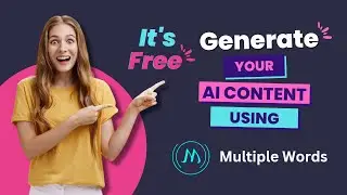 Multiple words AI text  generation tool || AI text writer || content writing software || AI tool
