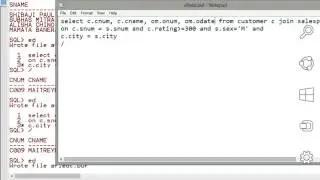 DBMS JOIN Query classroom demostration