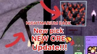 NEW ORE, BASE UGRADES, PICKAXE, NIGHTMARIUM AND MORE!!! (Azure mines Halloween update part 2)