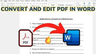 🔥 How to Convert and Edit PDF in Word for Free