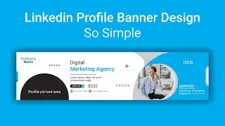 LinkedIn profile banner Background cover photo design in Illustrator