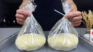 An incredible trick from an old baker!! Put the dough in a plastic bag and bake it in the oven!