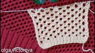 КРАСИВАЯ АЖУРНАЯ СЕТОЧКА 987 Вязание Узоры спицами Knitting
