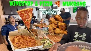 WINGSTOP 🍗 & PIZZA 🍕FOOTBALL 🏈 SUNDAY MUKBANG