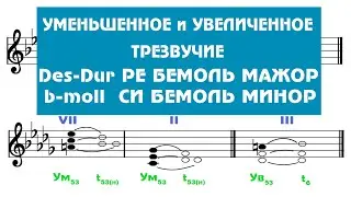 Построение Ум53 / Ув53  -  Des-Dur ---- b-moll