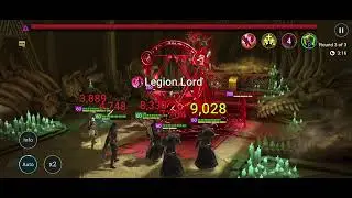 Raid:Shadow Legends- Sacred Order faction wars crypt stage 21 run, full auto