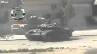 Сирия. SAA танк Т 72 и ЗСУ Шилка в бою.