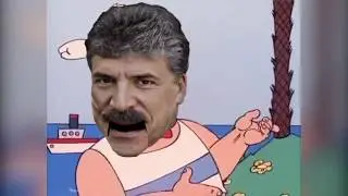Клубничный магнат агитирует за свой совхоз.